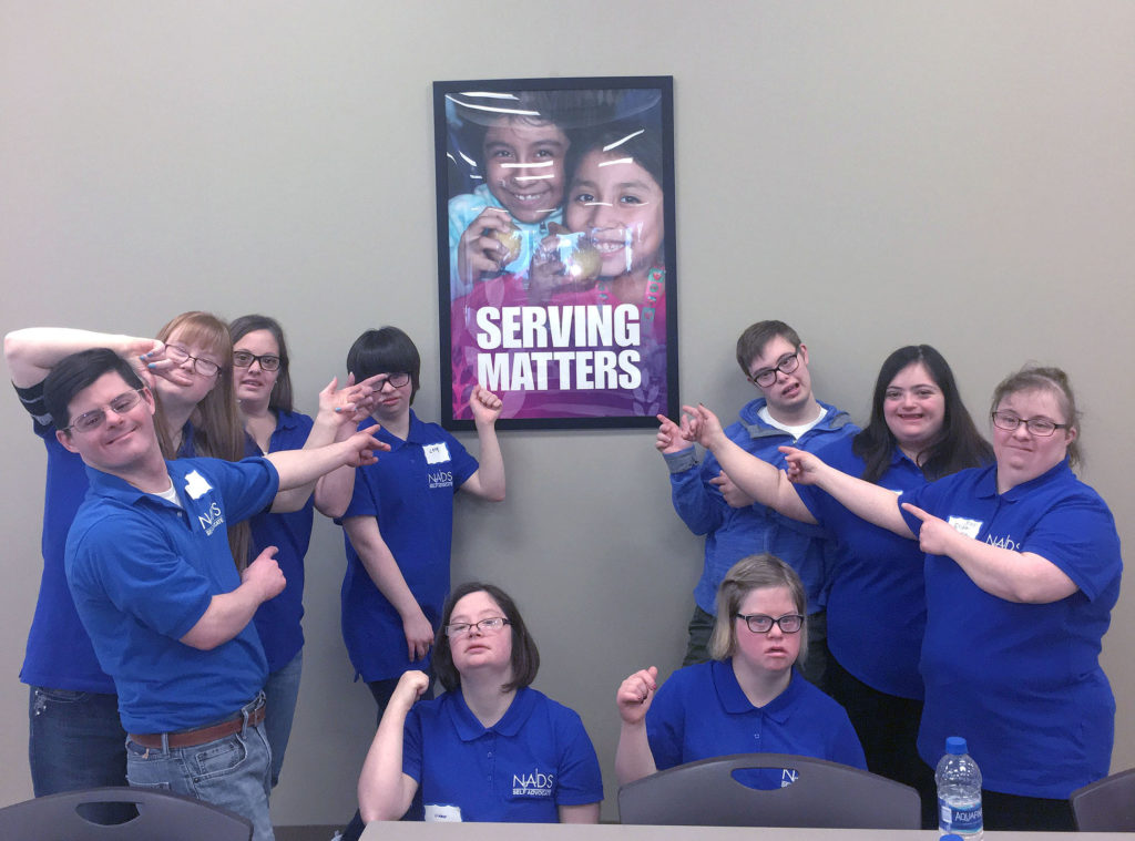 Having fun at the Illinois Food Bank